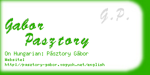 gabor pasztory business card